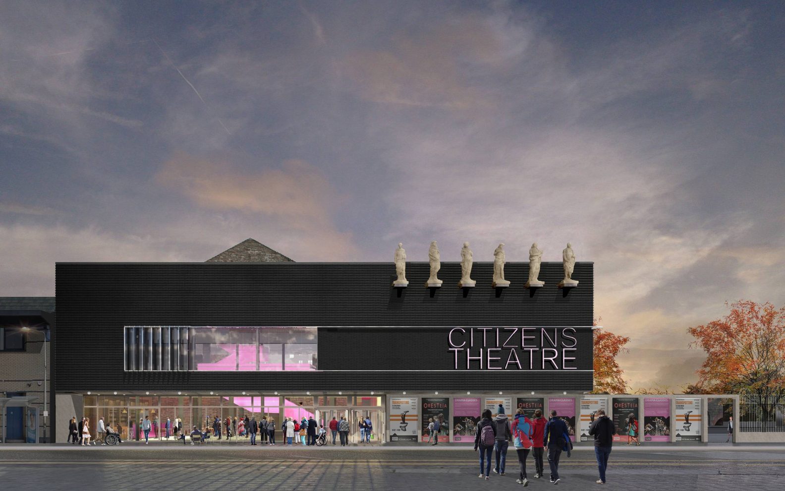 An artist's impression of the outside of the newly redeveloped Citizens Theatre building.