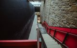 New pink staircase at the Citizens Theatre building redevelopment.