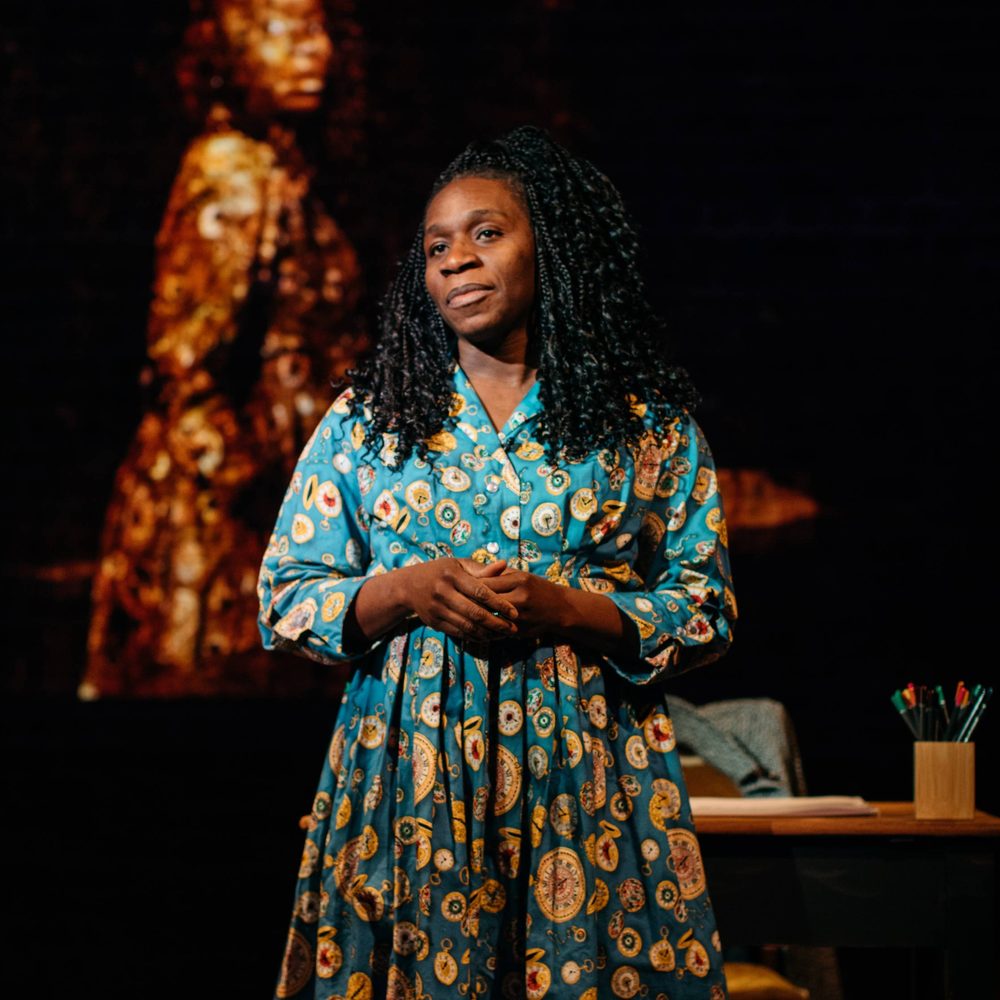 A performer on stage.